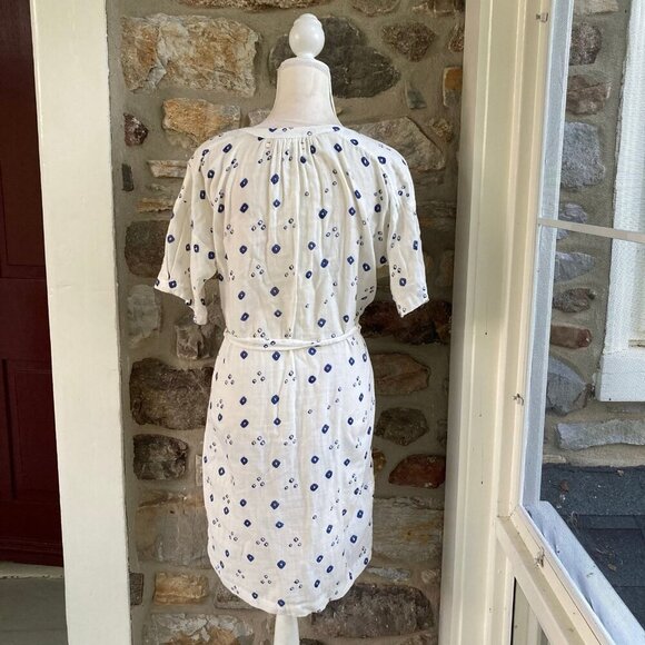 Xirena Cotton V Neck Short Sleeve Mini Dress $253 Womens Extra Small - Picture 9 of 12